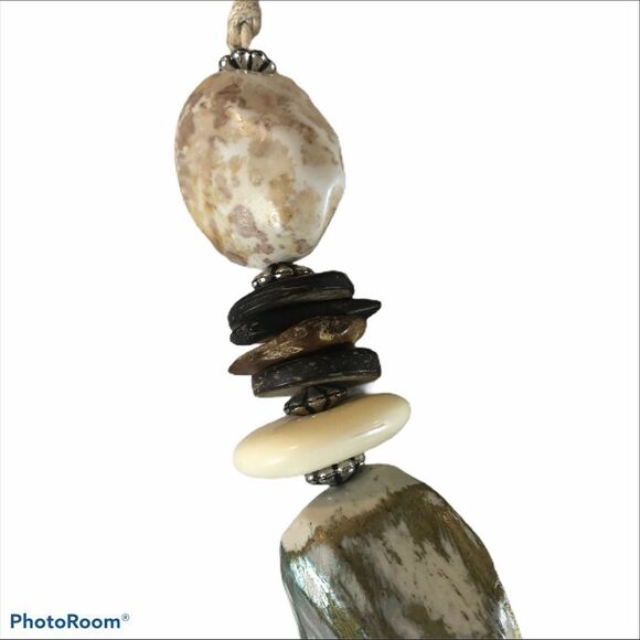 Chunky Mixed Media Statement Necklace‎ - Picture 3 of 8